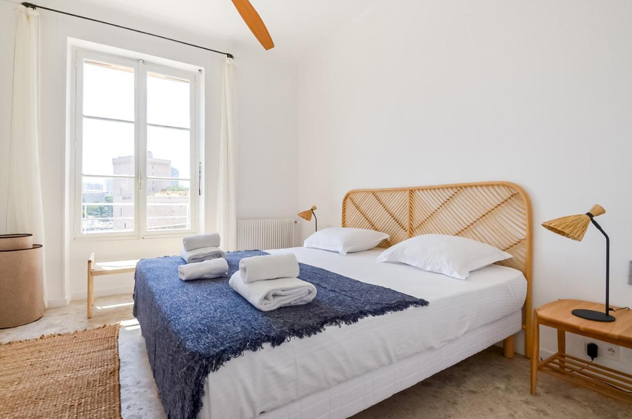 Massilia Blue - Grand Appartement Refait A Neuf Avec Vue Sur Le Vieux Port Marseille Luaran gambar