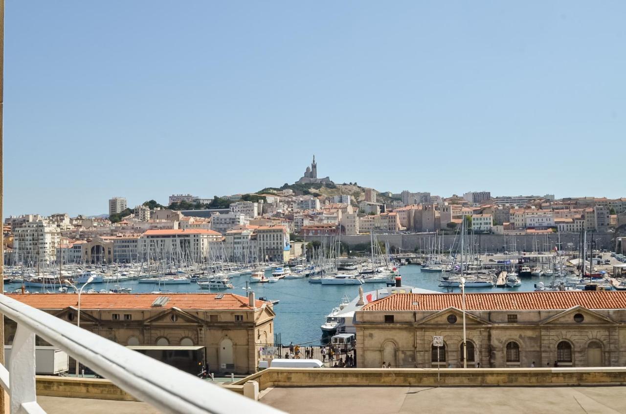 Massilia Blue - Grand Appartement Refait A Neuf Avec Vue Sur Le Vieux Port Marseille Luaran gambar